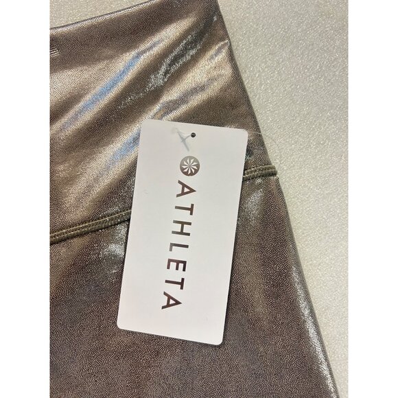 Athleta Gold Shimmer Tights Leggings NWT $99 size XL - Picture 4 of 5